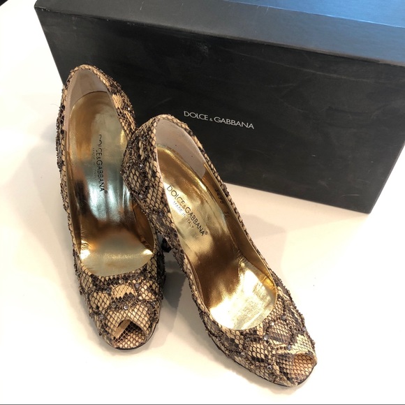 DOLCE & GABBANA Python Heels - Picture 3 of 11